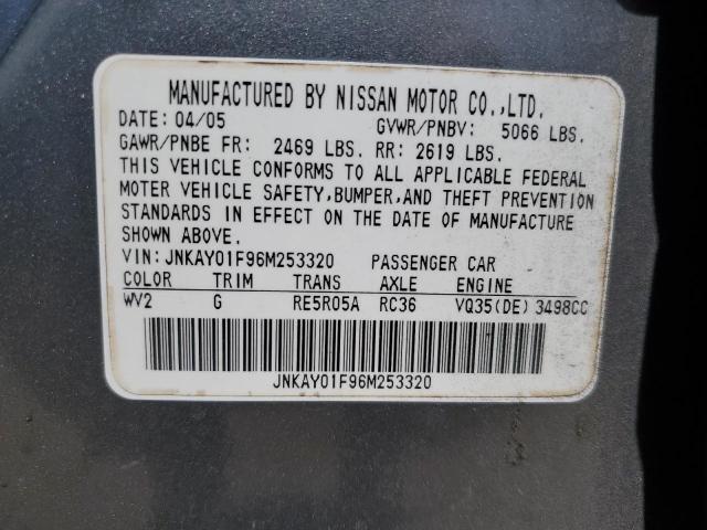 JNKAY01F96M253320 2006 Infiniti M35 Base