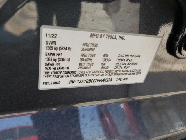 7SAYGDEE7PF594238 Tesla Model Y