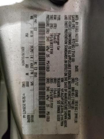 1FADP3E23HL316789 Ford FOCUS S