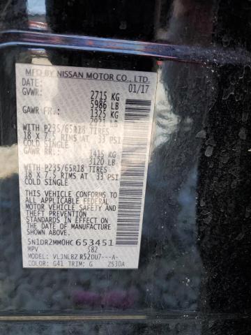 5N1DR2MM0HC653451 Nissan Pathfinder S