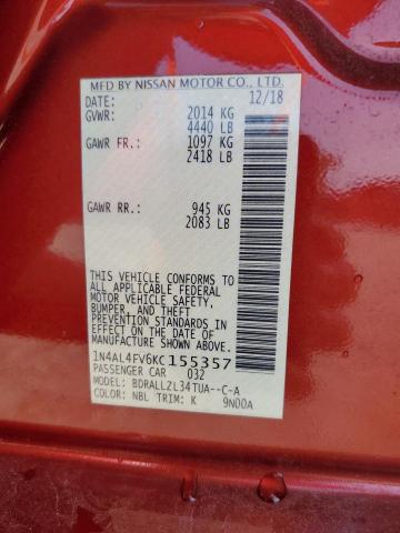 2019 NISSAN ALTIMA EDI - 1N4AL4FV6KC155357