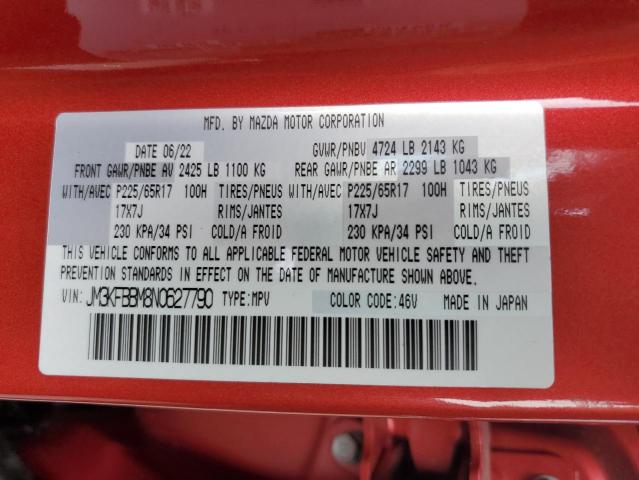 VIN JM3KFBBM8N0627790 2022 MAZDA CX-5 SELEC no.14