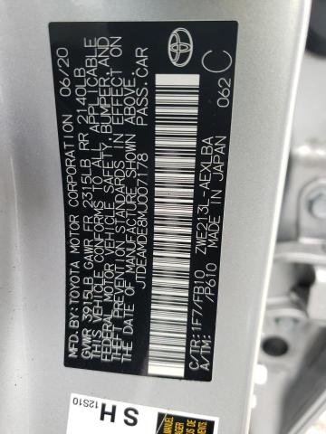 JTDEAMDE8MJ007178 Toyota COROLLA LE