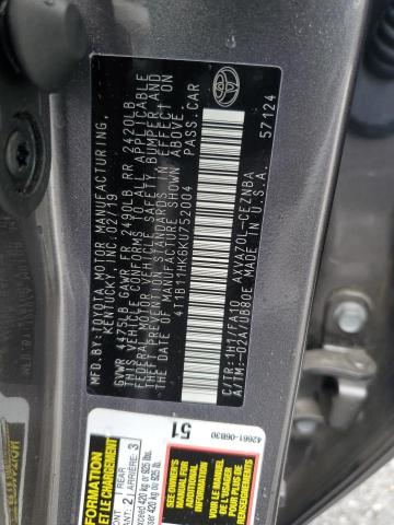 4T1B11HK6KU752004 Toyota Camry L 12