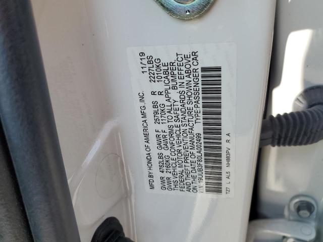 2020 ACURA TLX ADVANC 19UUB3F80LA002499