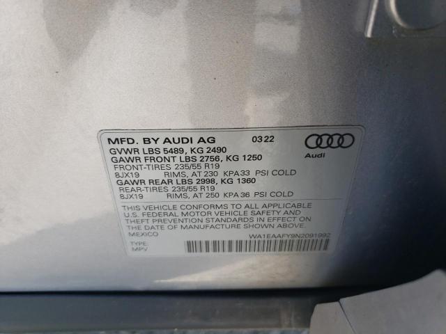 WA1EAAFY9N2091992 2022 AUDI Q5, photo no. 13