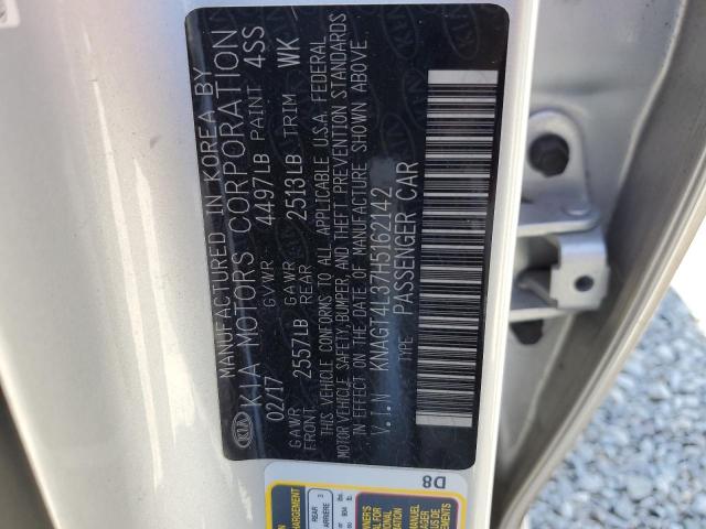 KNAGT4L37H5162142 KIA Optima Lx