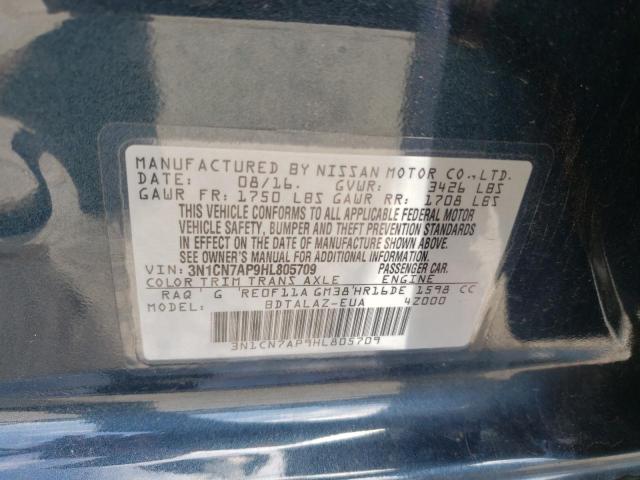3N1CN7AP9HL805709 Nissan VERSA S