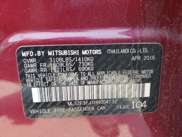 ML32F3FJ1HH004132 Mitsubishi Mirage G4 Es