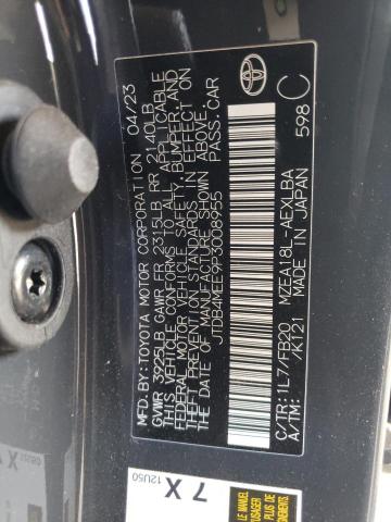 JTDB4MEE9P3008955 Toyota COROLLA LE