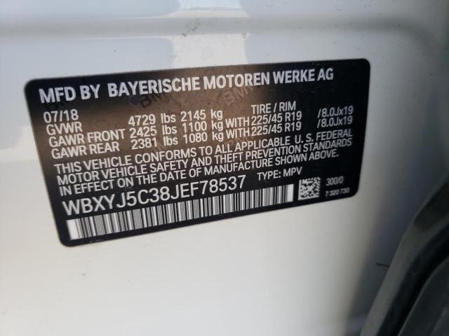 VIN WBXYJ5C38JEF78537 2018 BMW X2, Xdrive28I no.12