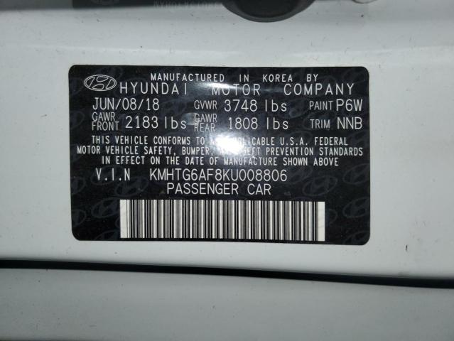 2019 HYUNDAI VELOSTER B - KMHTG6AF8KU008806