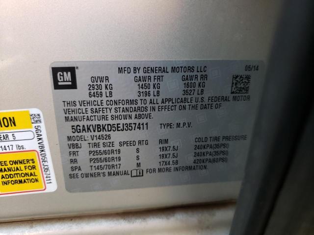 5GAKVBKD5EJ357411 Buick Enclave