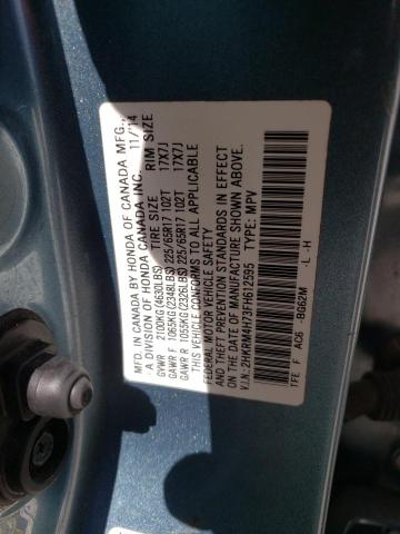 2HKRM4H73FH612595 | 2015 HONDA CR-V EXL