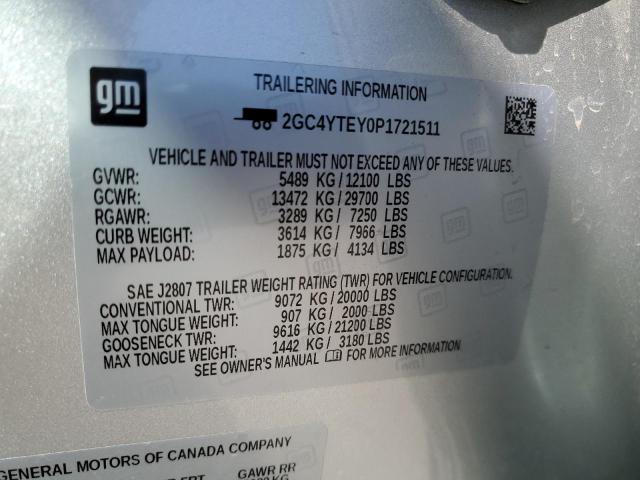2023 CHEVROLET SILVERADO - 2GC4YTEY0P1721511