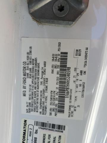 1FA6P8TH4H5340598 Ford MUSTANG