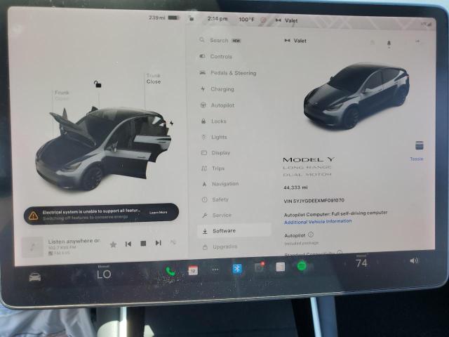 5YJYGDEEXMF091070 Tesla Model Y
