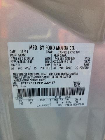 1FTFX1EF2EKG20417 Ford F150 Super Cab