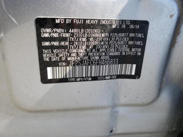 VIN JF2SJAFC6FH466833 2015 SUBARU FORESTER no.13