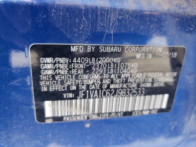 JF1VA1C62J9832533 Subaru Wrx Premium