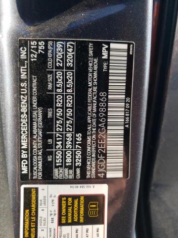 4JGDF2EE2GA698868 Mercedes-Benz Gl 350 Bluetec