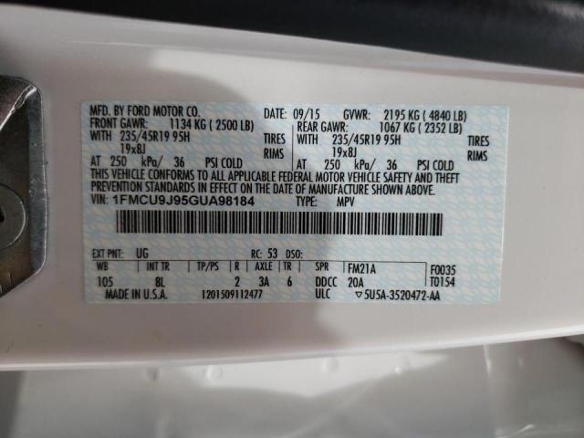 1FMCU9J95GUA98184 Ford Escape Titanium