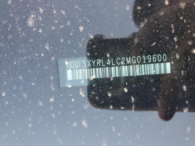 5XYRL4LC2MG019600 KIA SORENTO S