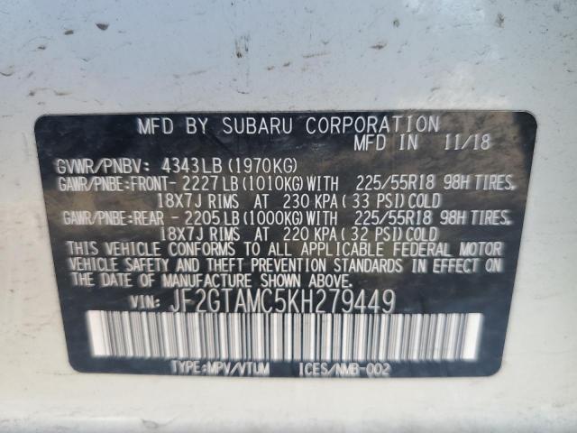 JF2GTAMC5KH279449 Subaru Crosstrek Limited