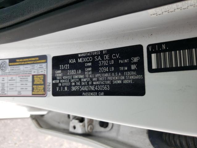 3KPF54AD7NE430563 KIA Forte Gt Line