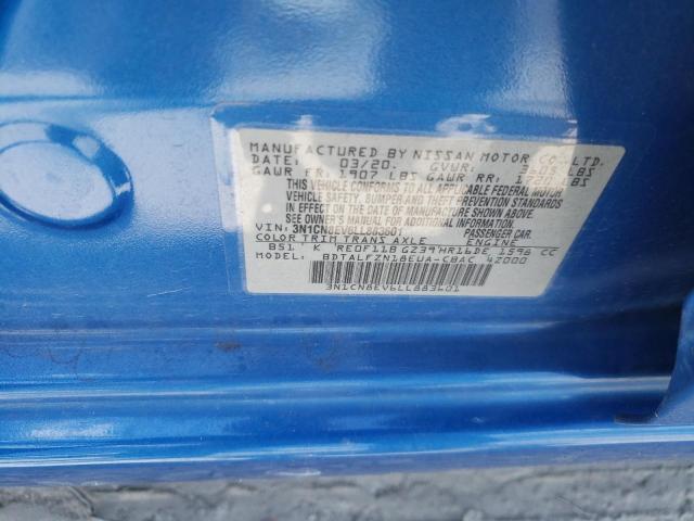 3N1CN8EV6LL883601 Nissan VERSA SV