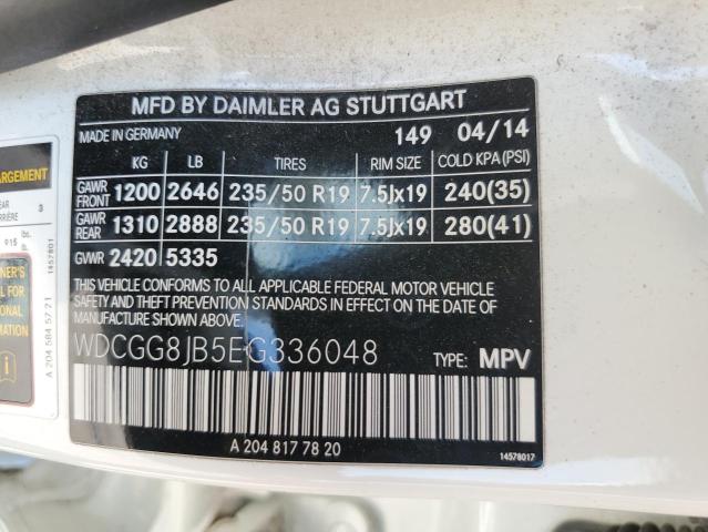 WDCGG8JB5EG336048 Mercedes-Benz Glk 350 4matic