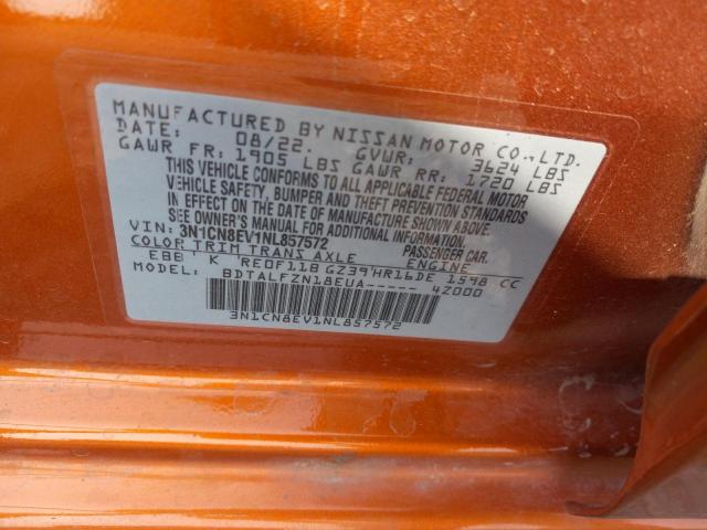 2022 NISSAN VERSA SV - 3N1CN8EV1NL857572