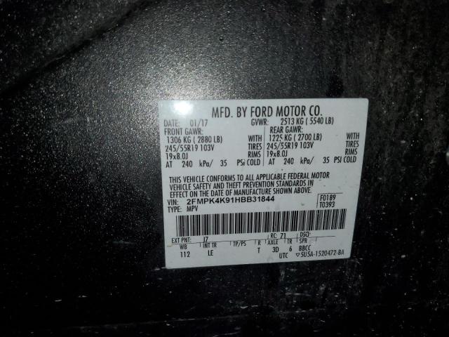 2FMPK4K91HBB31844 2017 FORD EDGE, photo no. 14