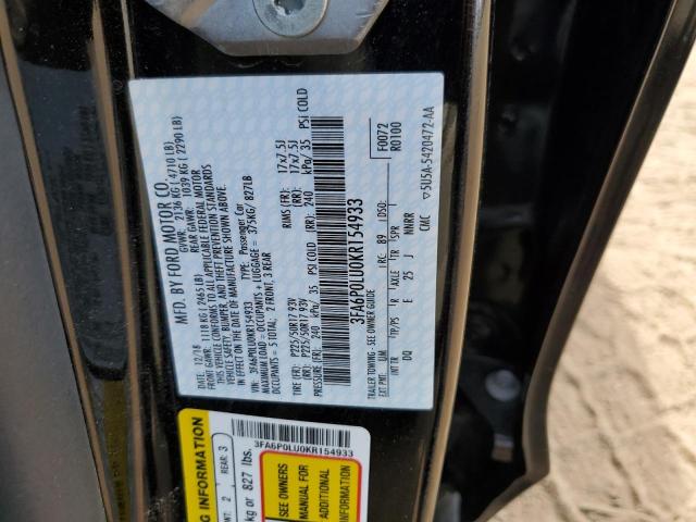 3FA6P0LU0KR154933 Ford Fusion SE 12