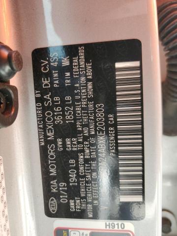 3KPA24ABXKE203803 KIA RIO S