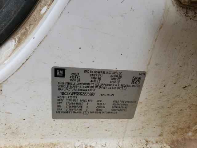 2016 CHEVROLET 2500 HD 1GC2KWEG5GZ275803