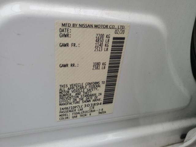 2020 NISSAN LEAF SL PL - 1N4BZ1DP7LC303894