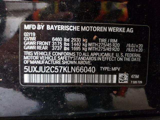 5UXJU2C57KLN66040 2019 BMW X5, photo no. 14