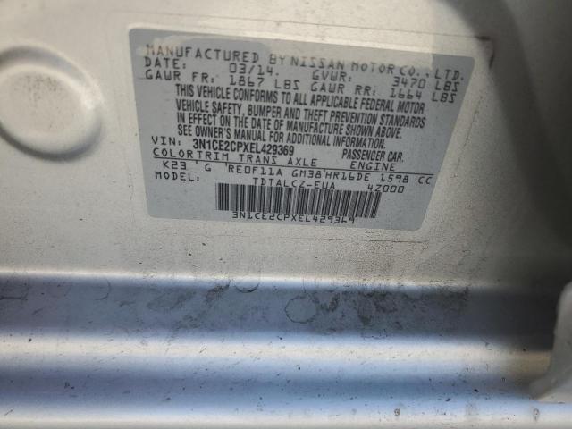 3N1CE2CPXEL429369 Nissan Versa Note S