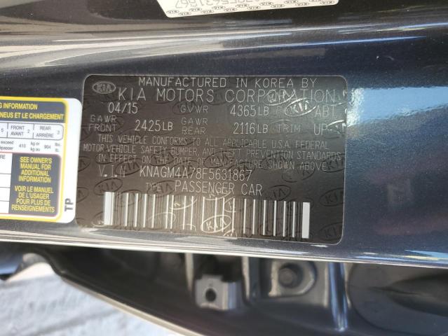KNAGM4A78F5631867 KIA Optima Lx