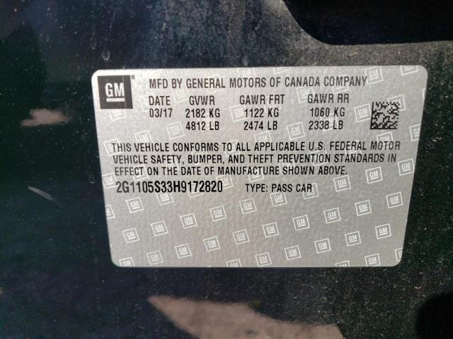 2017 CHEVROLET 10 2G1105S33H9172820