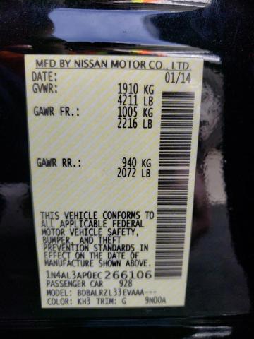1N4AL3AP0EC266106 Nissan ALTIMA 2.5