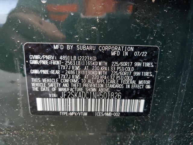 JF2SKADC1NH501826 Subaru Forester Premium