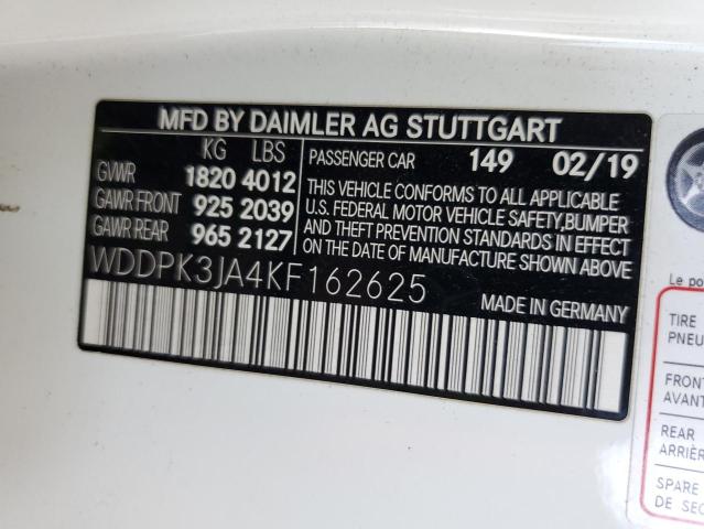 2019 MERCEDES-BENZ SLC 300 - WDDPK3JA4KF162625