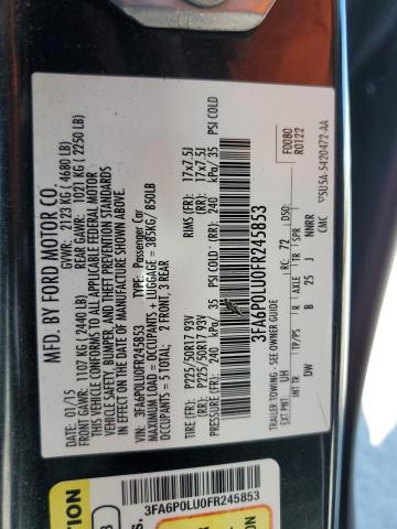 3FA6P0LU0FR245853 Ford Fusion Se Hybrid