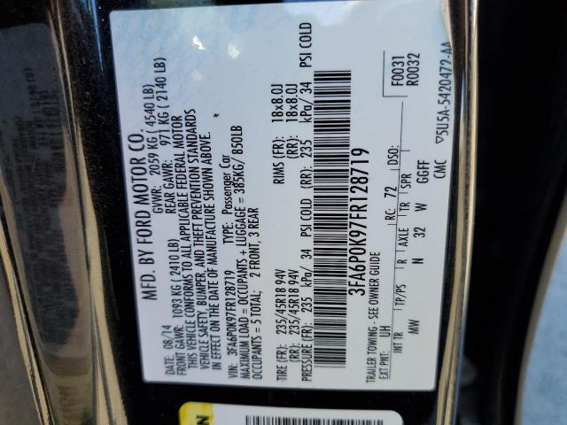 3FA6P0K97FR128719 Ford Fusion Titanium