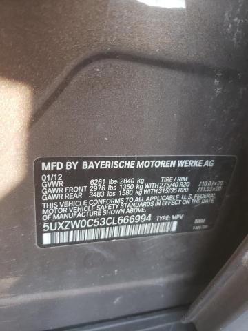 2012 BMW X5 xDrive35D VIN: 5UXZW0C53CL666994 Lot: 59185263