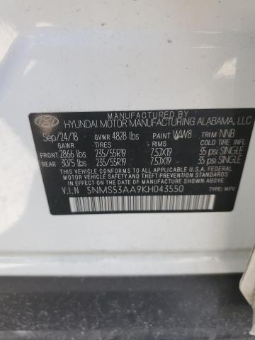 2019 HYUNDAI SANTA FE L - 5NMS53AA9KH043550