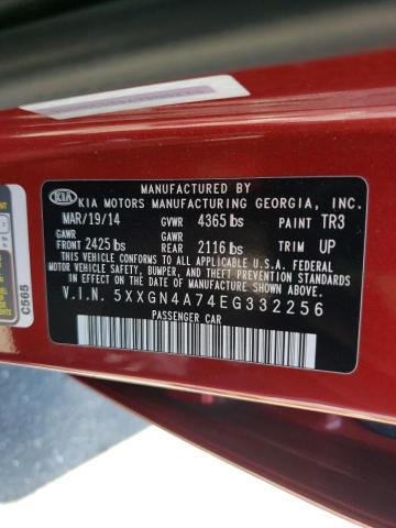 5XXGN4A74EG332256 KIA OPTIMA EX