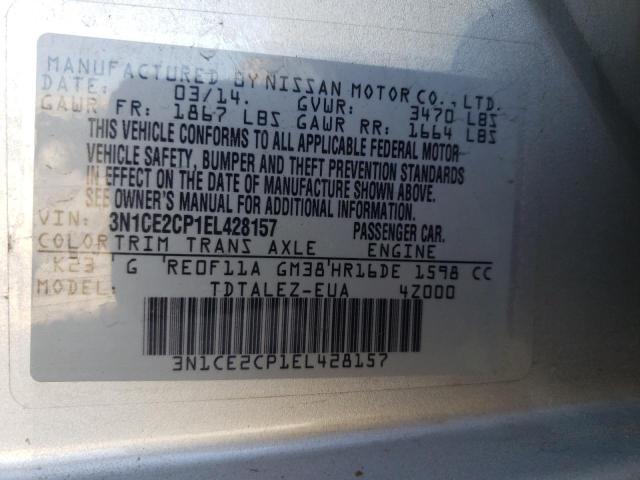 3N1CE2CP1EL428157 Nissan Versa Note S